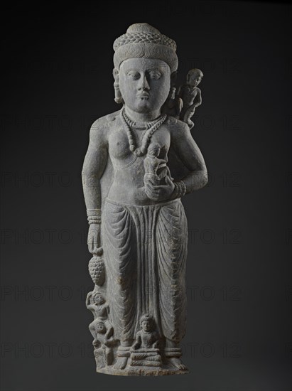 The Buddhist Goddess Hariti with Children (image 1 of 6), c.1st century B.C.. Creator: Unknown.