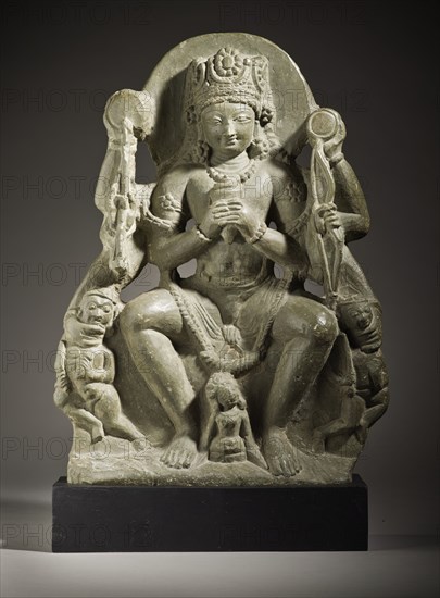 Vishnu Vanquishing the Demons Madhu and Kaitabha, c.800. Creator: Unknown.