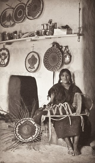 Indian Mother With Her Child, Printed 1900 circa. Creator: A. C. Vroman.