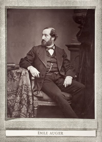 Emile Augier, Printed 1878. Creator: Antoine-Samuel Adam-Salomon.