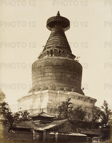 Pai t' a, Miao-ying Ssu, Peking, 1860. Creator: Felice Beato.