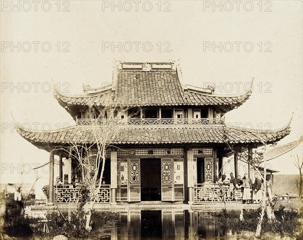 Tea Room on Water, 1860. Creator: Felice Beato.