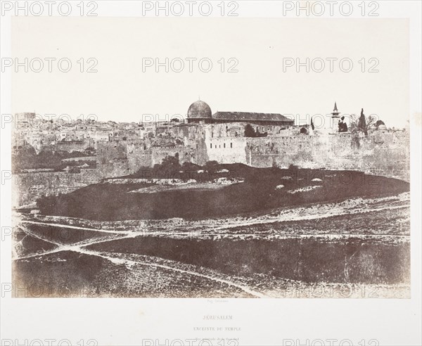 Jerusalem-Enciente Du Temple, Printed 1856 circa. Creator: Auguste Salzmann.