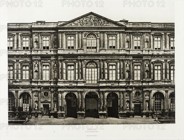 Louvre, cour intèrieure, c.1856. Creator: Edouard Baldus.