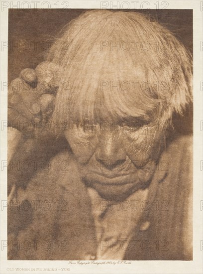 Old Woman Mourning-Yuki, 1924. Creator: Edward Sheriff Curtis.