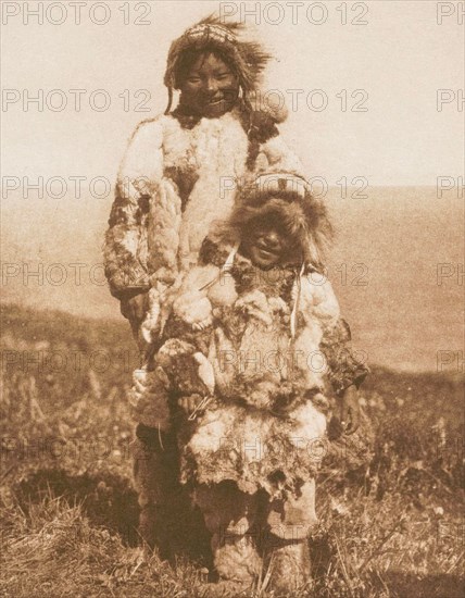 Duck-Skin Parkas, Nunivak, 1928. Creator: Edward Sheriff Curtis.