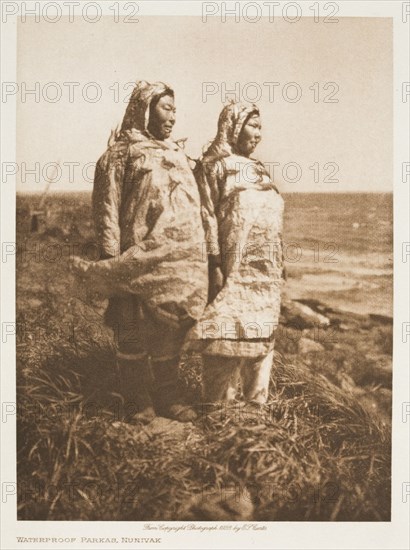 Waterproof Parkas, Nunivak, 1928. Creator: Edward Sheriff Curtis.