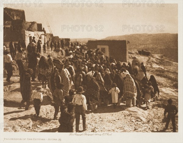 Procession of San Estevan-Acoma, 1904. Creator: Edward Sheriff Curtis.