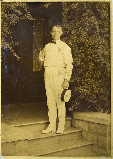 My Father. E. Curtis, inventor of Gold Tone Process, at Our Home In Seattle, 1880s, (1920s). Creator: Edward Sheriff Curtis.