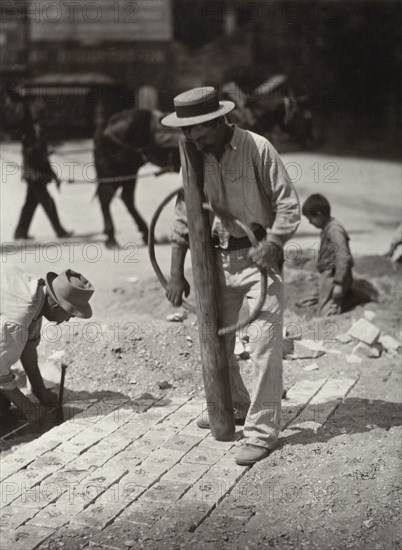 Street Paver, before 1927, 1956 publication. Creator: Eugene Atget.