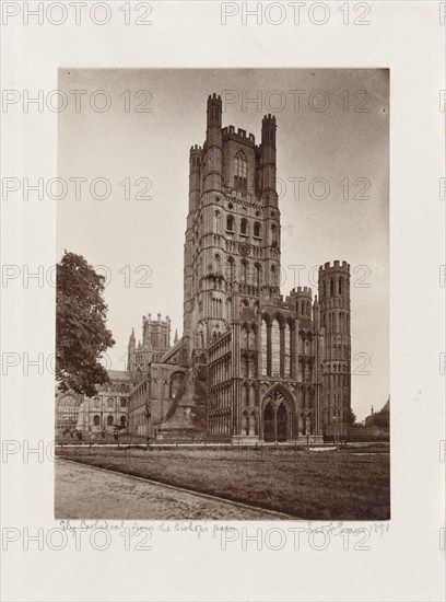 Ely Cathedral From Bishop’s Green (image 2 of 2), Printed 1891. Creator: Frederick Henry Evans.