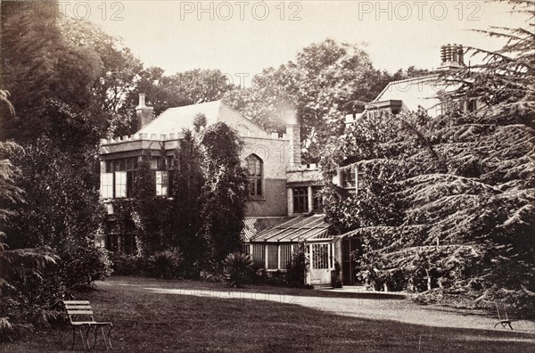 Lord Tennyson's Home At Freshwater, Printed 1880 circa. Creator: Henry Herschel Hay Cameron.