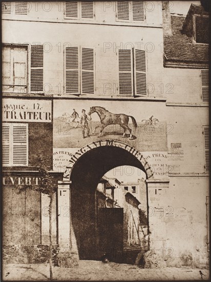 Arch & Picture Of Horse, c.1847, printed 1976. Creator: Hippolyte Bayard.
