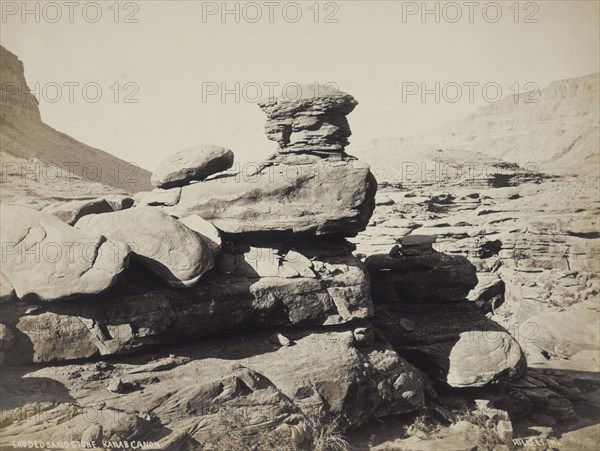 Eroded Sandstone, Kanab Canon, 1870s. Creator: John Karl Hillers.