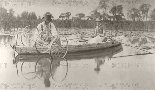 Setting the Bow-Net, 1886. Creator: Peter Henry Emerson.