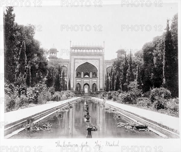The Entrance Gate-Taj Mahal, Late 1860s. Creator: Samuel Bourne.