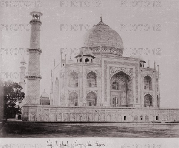 Taj Mahal-from the River, Late 1860s. Creator: Samuel Bourne.