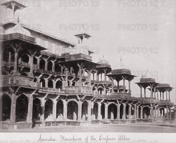 Secundra, Mausoleum of the Emperor Akbar, Late 1860s. Creator: Samuel Bourne.