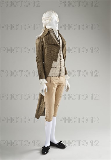 Man’s tailcoat, France, between c.1790 and c.1795. Creator: Unknown.