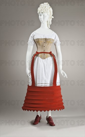 Crinoline: Bustle cage crinoline, England, 1862-1870. Creator: Unknown.