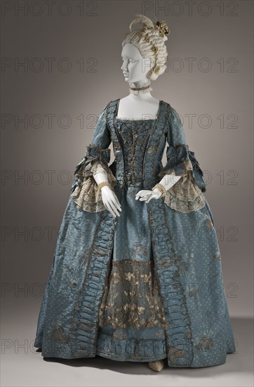 Woman's Robe à la française, England, c.1765. Creator: Unknown.