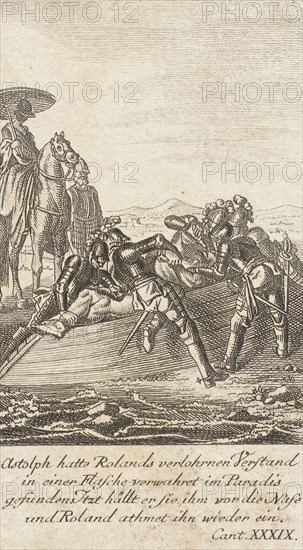 Plate 11 for Ariosto's 'Orlando Furioso', 1772. Creators: Daniel Nikolaus Chodowiecki, Daniel Berger.