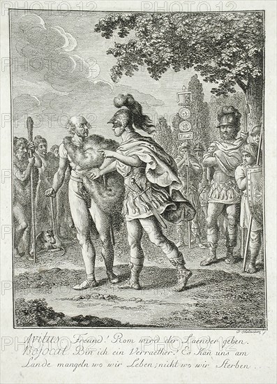 Illustration to Klein's 'Life of Great Germans', 1782. Creator: Daniel Nikolaus Chodowiecki.