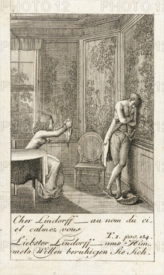 Illustration for 'Caroline of Lichtfield', 1786. Creator: Daniel Nikolaus Chodowiecki.