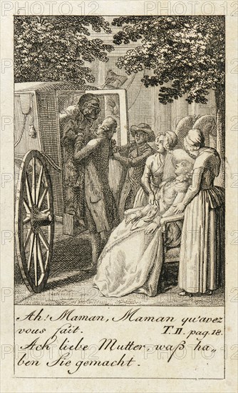 Illustration for 'Caroline of Lichtfield', 1786. Creator: Daniel Nikolaus Chodowiecki.