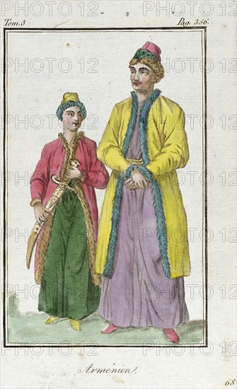 Costume Plate (Arménien), Late 18th to early 19th century. Creators: Jacques Grasset de Saint-Sauveur, LF Labrousse.