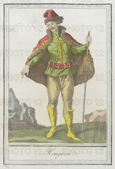 Costumes de Différents Pays, 'Hongrois', c1797. Creators: Jacques Grasset de Saint-Sauveur, LF Labrousse.