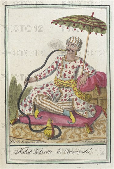 Costumes de Différents Pays, 'Nabab de la Côte du Coromandel', c1797. Creators: Jacques Grasset de Saint-Sauveur, LF Labrousse.