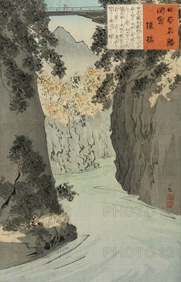 Monkey Bridge, 1896. Creator: Kobayashi Kiyochika.