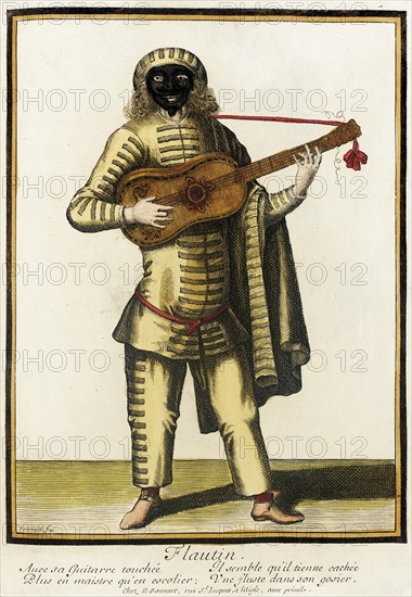 Recueil des modes de la cour de France, 'Flautin', between circa 1678 and circa 1693. Creator: Nicolas Bonnart.