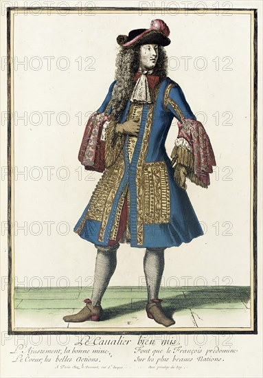 Recueil des modes de la cour de France, 'Le Cavalier Bien Mis', c1684. Creator: Nicolas Bonnart.