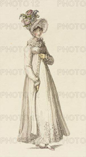 Fashion Plate (Morning Dress), 1818. Creator: Rudolph Ackermann.