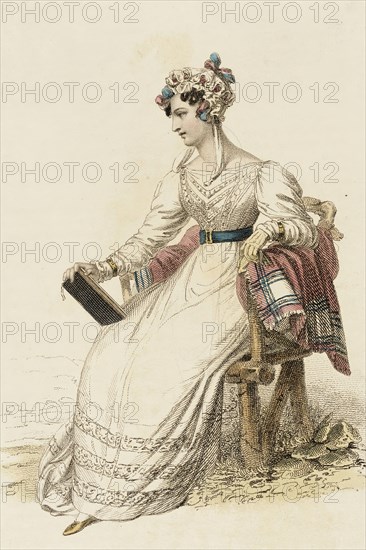 Fashion Plate (Morning Dress), 1825. Creator: Rudolph Ackermann.