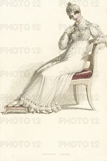 Fashion Plate (Morning Dress), 1814. Creator: Rudolph Ackermann.