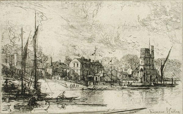 Harry Kelly's Putney, 1867. Creator: Francis Seymour Haden.