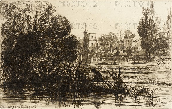 Twickenham Church, 1865. Creator: Francis Seymour Haden.