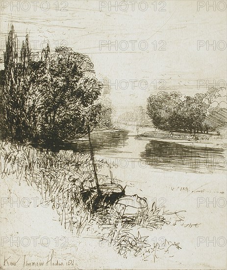 Kew Ait, 1864. Creator: Francis Seymour Haden.