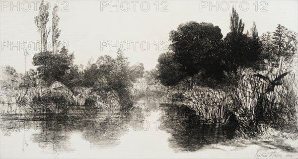 Shere Mill Pond, No. II (Large Plate), 1860. Creator: Francis Seymour Haden.