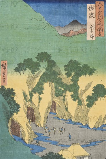 Sado Province, The Goldmines, 1853. Creator: Ando Hiroshige.