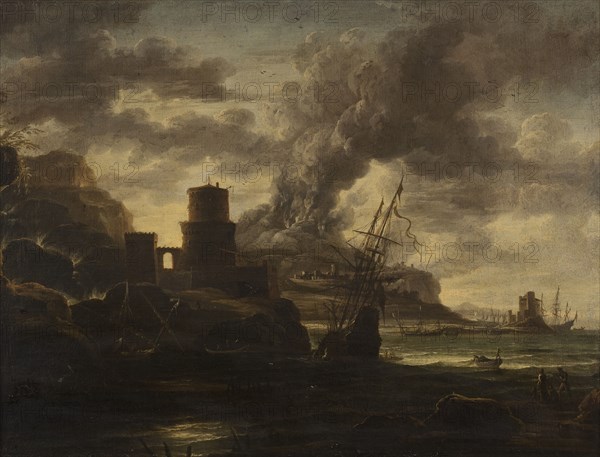 Harbour Scene. Creator: School of Salvator Rosa.