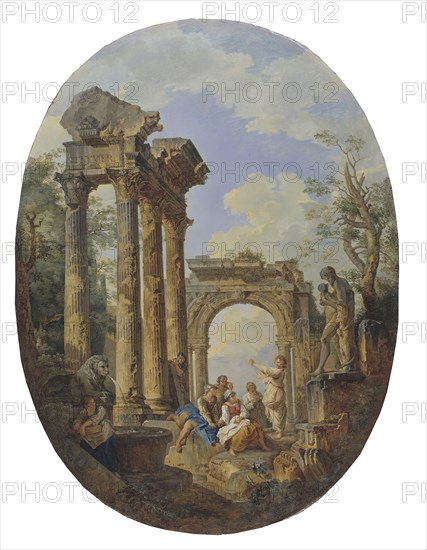 Roman Ruins, early-mid 18th century. Creator: Giovanni Paolo Panini.