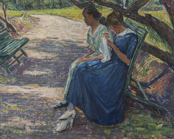 Siesta in the Garden, 1917. Creator: Karl Nordström.