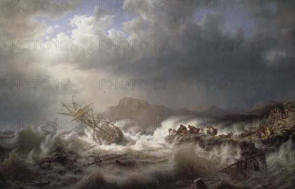 Shipwreck, 1853. Creators: Kilian Christoffer Zoll, Markus Larsson.