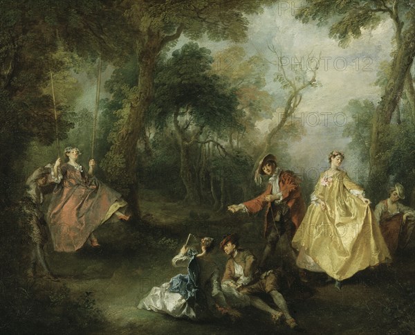 The Swing, early-mid 18th century. Creator: Nicolas Lancret.