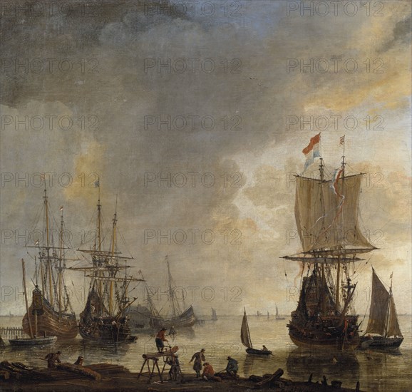 The Ship-yard in Amsterdam, mid-17th century. Creator: Reinier Zeeman.
