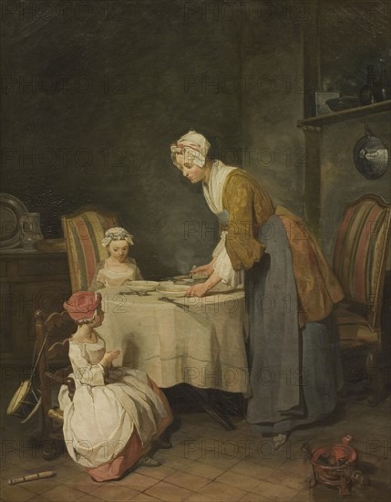 Saying Grace, mid-late 18th century. Creator: Workshop of Jean-Baptiste-Simeon Chardin.